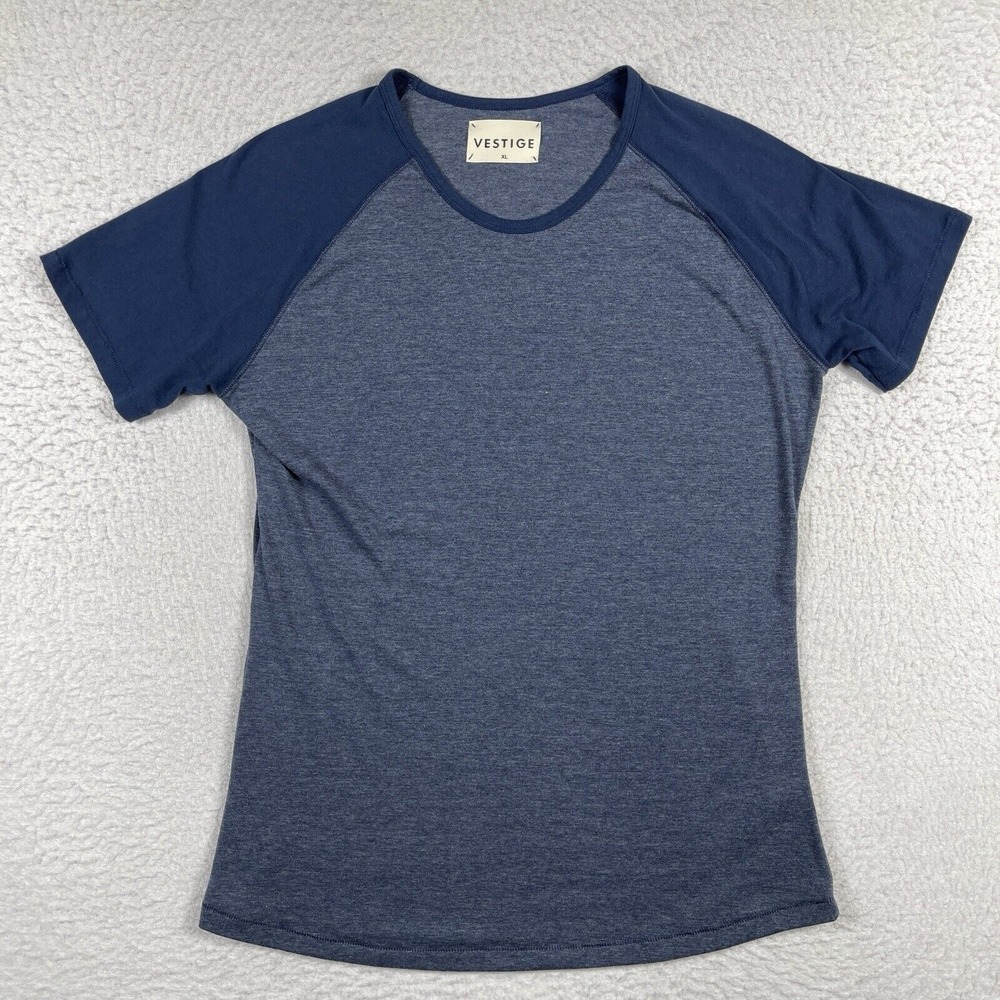 Vestige Shirt Womens‎ XL Blue Casual Preppy Everyday Travel Gym Skate Surf